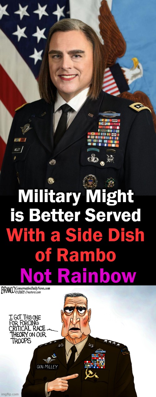 Cohesion is Critical in Our Military; It All Comes Down to Cocks or Cucks... | Military Might 
is Better Served; With a Side Dish 
of Rambo; Not Rainbow | image tagged in political meme,military,crt,strength,weakness,united states of america | made w/ Imgflip meme maker