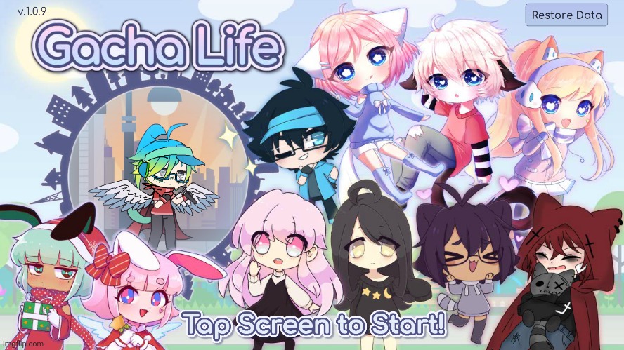 I saw the Charactery Glitch on my Gacha Life title screen. I haven't changed my character. | image tagged in character name,glitch,gacha life | made w/ Imgflip meme maker