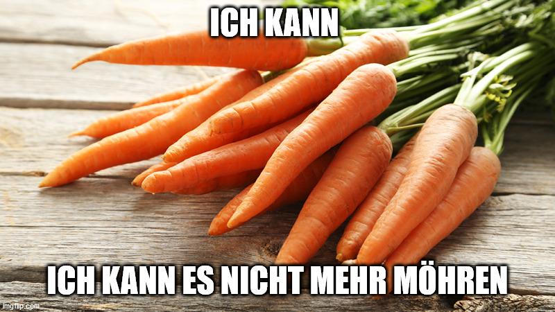 ICH KANN; ICH KANN ES NICHT MEHR MÖHREN | made w/ Imgflip meme maker