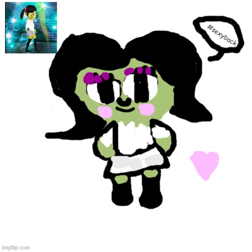 I tried to make a fanart for sexy shrek girl but it started to look like gus from my tom 2 | #sexyback | image tagged in memes,blank transparent square | made w/ Imgflip meme maker