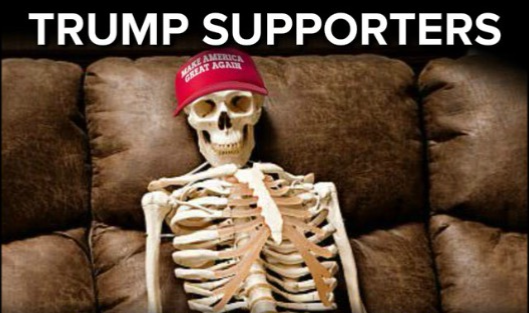 High Quality Trump supporters skeleton Blank Meme Template