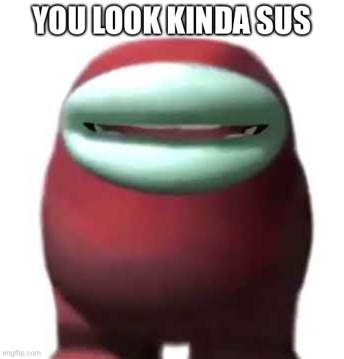 Amogus Sussy | YOU LOOK KINDA SUS | image tagged in amogus sussy | made w/ Imgflip meme maker