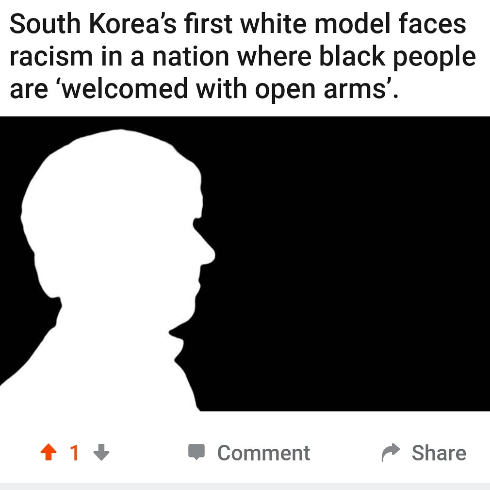 High Quality South Korea’s first white model faces racism Blank Meme Template