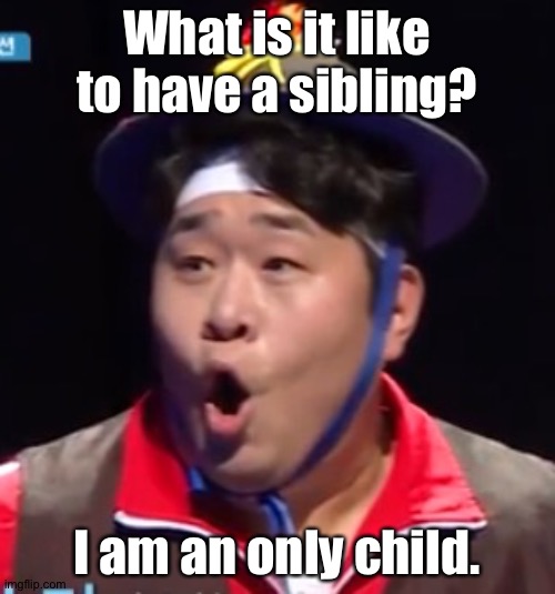 Call me Shiyu now | What is it like to have a sibling? I am an only child. | image tagged in pogging seyoon higher quality | made w/ Imgflip meme maker