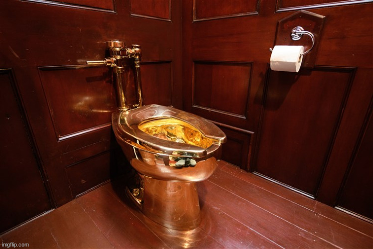 golden toilet | image tagged in golden toilet | made w/ Imgflip meme maker