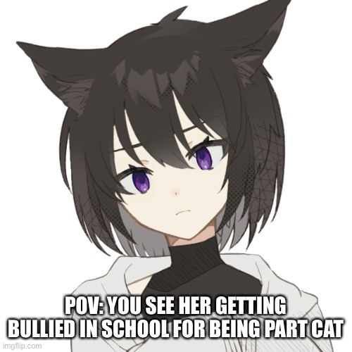 POV: YOU SEE HER GETTING BULLIED IN SCHOOL FOR BEING PART CAT | made w/ Imgflip meme maker