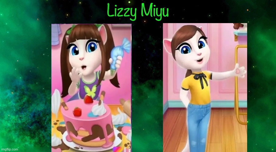 Lizzy Miyu Wallapaer Space Green | Lizzy Miyu | made w/ Imgflip meme maker