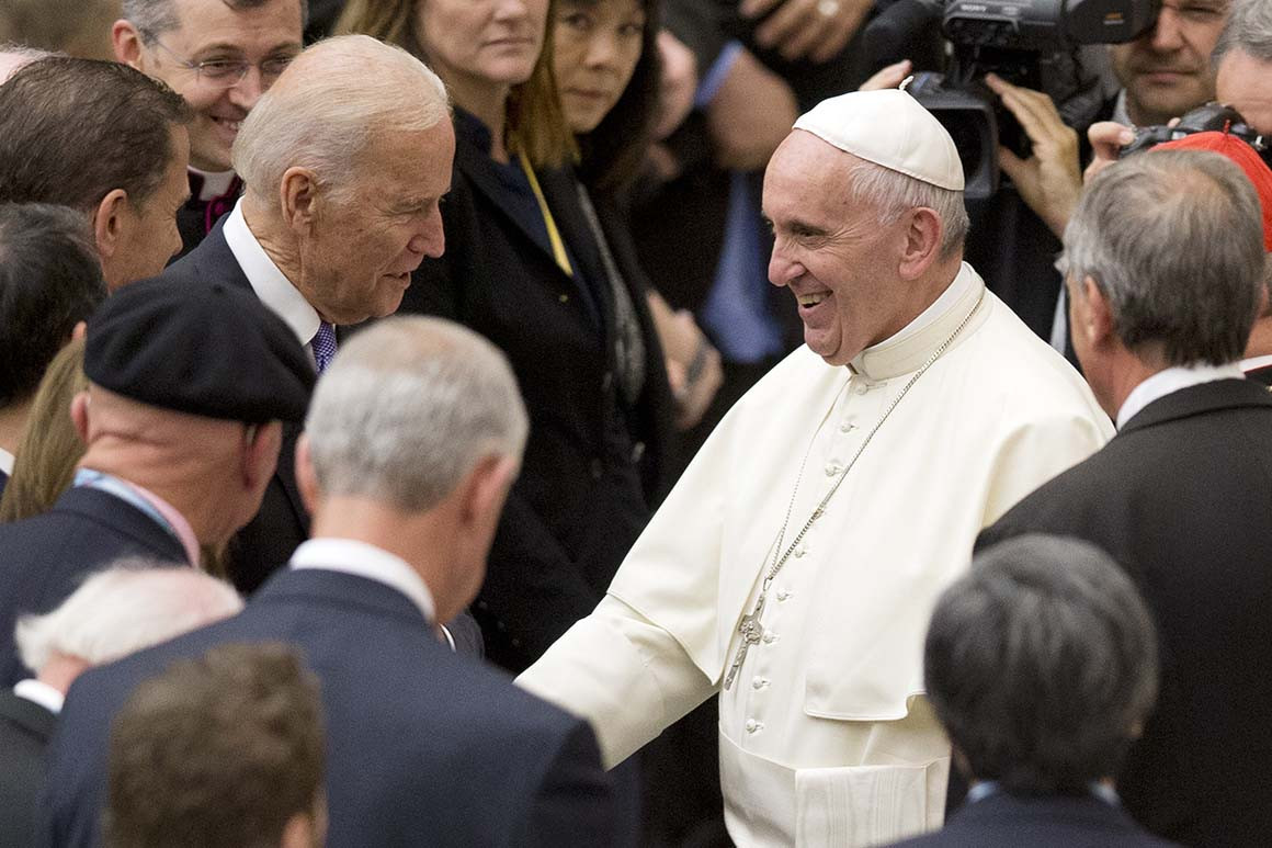 Joe Biden Pope Francis Catholic Blank Meme Template