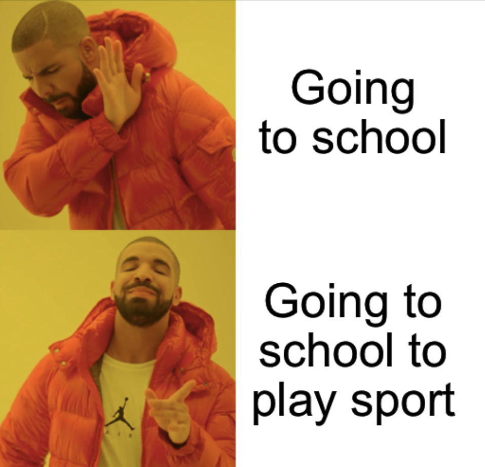 Going to school Blank Meme Template