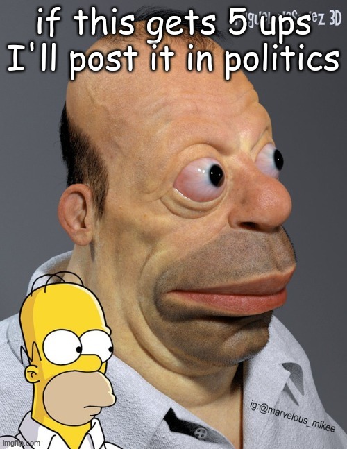 if this gets 5 ups I'll post it in politics | made w/ Imgflip meme maker
