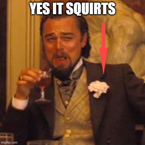 Laughing Leo Meme | YES IT SQUIRTS | image tagged in memes,laughing leo | made w/ Imgflip meme maker