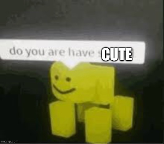 do you are have stupid | CUTE | image tagged in do you are have stupid | made w/ Imgflip meme maker