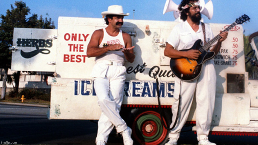 Cheech and Chong Ice Cream Van | image tagged in cheech and chong ice cream van | made w/ Imgflip meme maker