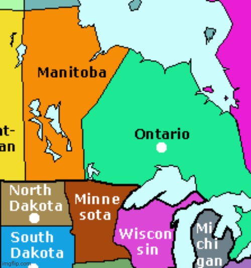 Upper midwestern America and Canada Blank Meme Template
