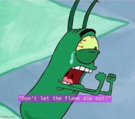 Don't let the flame die out | image tagged in don't let the flame die out | made w/ Imgflip meme maker