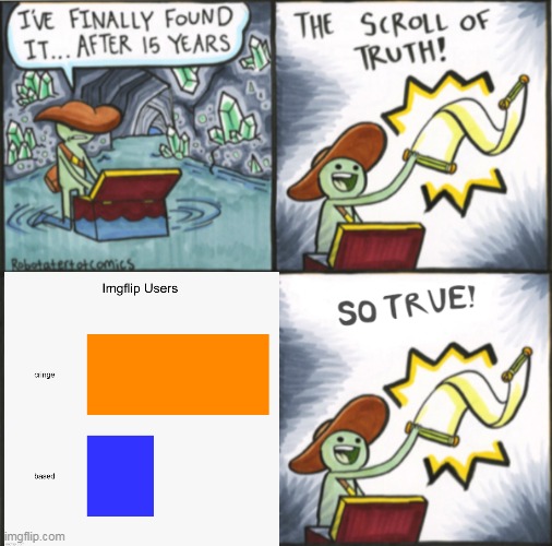 image tagged in the real scroll of truth | made w/ Imgflip meme maker