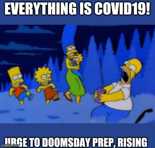 Covid 19 | image tagged in covid 19,the simpsons,homer simpson,the shining | made w/ Imgflip meme maker