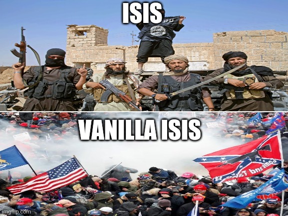 Just a different flavor | ISIS; VANILLA ISIS | image tagged in donald trump,trump,maga,conservatives | made w/ Imgflip meme maker