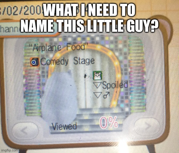 WHAT I NEED TO NAME THIS LITTLE GUY? | made w/ Imgflip meme maker