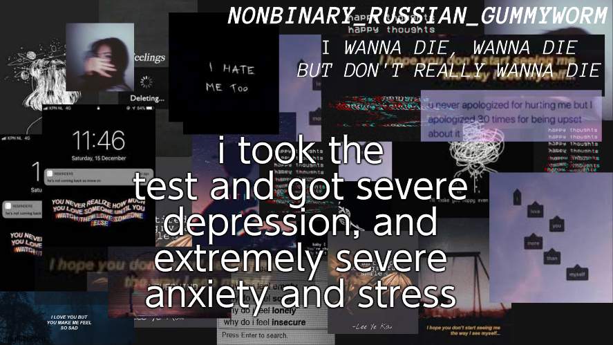 welp | i took the test and got severe depression, and extremely severe anxiety and stress | image tagged in nonbinary gummyworms depresso temp | made w/ Imgflip meme maker