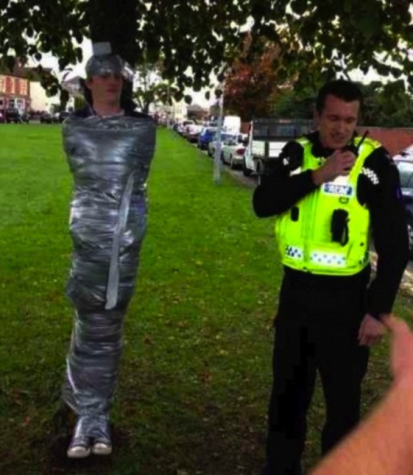 High Quality Man Taped To Tree Blank Meme Template