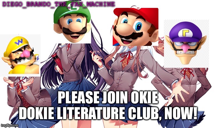 ODLC Advertisement | PLEASE JOIN OKIE DOKIE LITERATURE CLUB, NOW! | image tagged in odlcdbtfm template | made w/ Imgflip meme maker