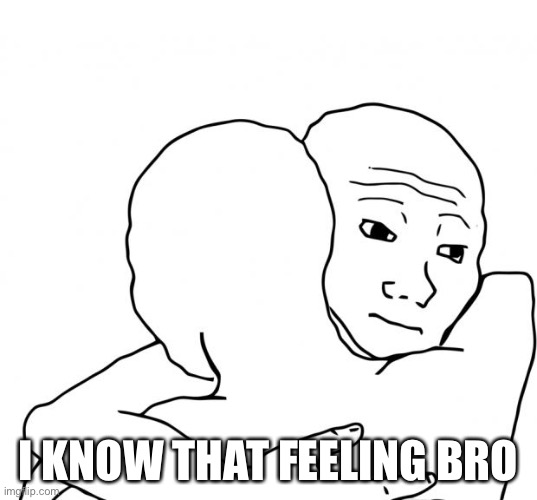 I Know That Feel Bro Meme | I KNOW THAT FEELING BRO | image tagged in memes,i know that feel bro | made w/ Imgflip meme maker