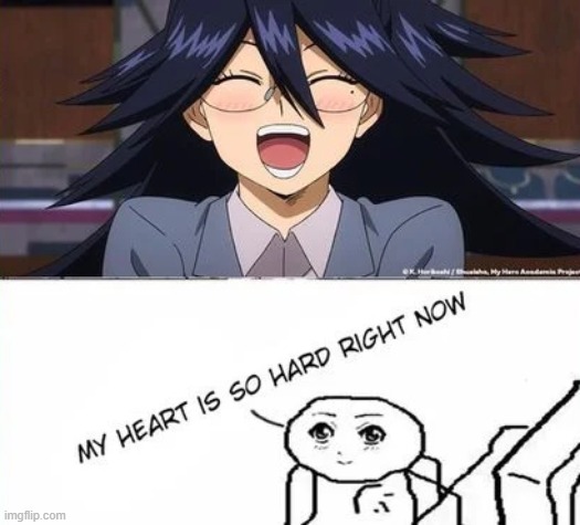 Me too man,me too | image tagged in my heart is so hard right now,my hero academia | made w/ Imgflip meme maker