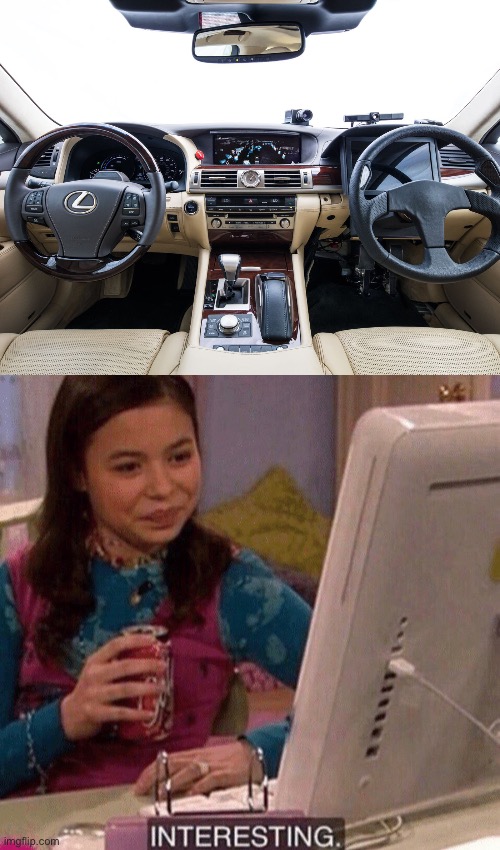 2-wheel drive? | image tagged in icarly interesting | made w/ Imgflip meme maker