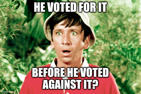 HE VOTED FOR IT BEFORE HE VOTED
AGAINST IT? | made w/ Imgflip meme maker