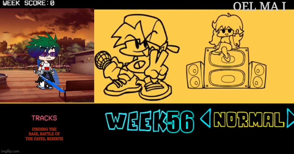 FNF week with Jay, Roleplay | OEL MA I; 56; FINDING THE BASE, BATTLE OF THE FATES, REBIRTH | image tagged in fnf custom week | made w/ Imgflip meme maker