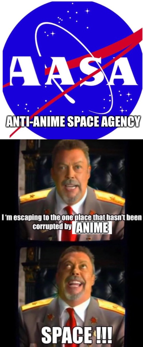 Anti-Anime astronaut becomes first AAA soldier in space! | image tagged in space | made w/ Imgflip meme maker