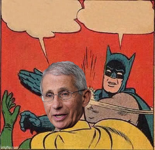 Batman slapping Fauci Blank Meme Template