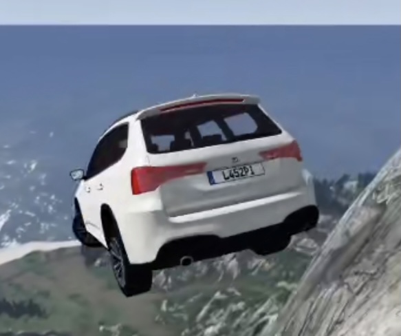 High Quality Car falls of cliffs Blank Meme Template