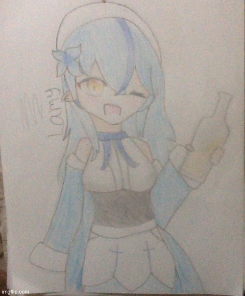 Blue hair girl who drinks volka | made w/ Imgflip meme maker