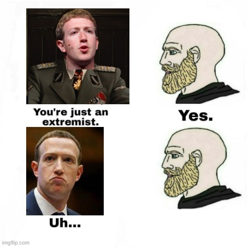 Extremist? Zuck, If freedom of CONSERVATIVE thought is extreme, then yes! | image tagged in mark zuckerberg,stupid liberals,morons,idiots,liar | made w/ Imgflip meme maker
