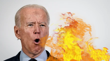 High Quality Fire Breathing joe Biden Blank Meme Template
