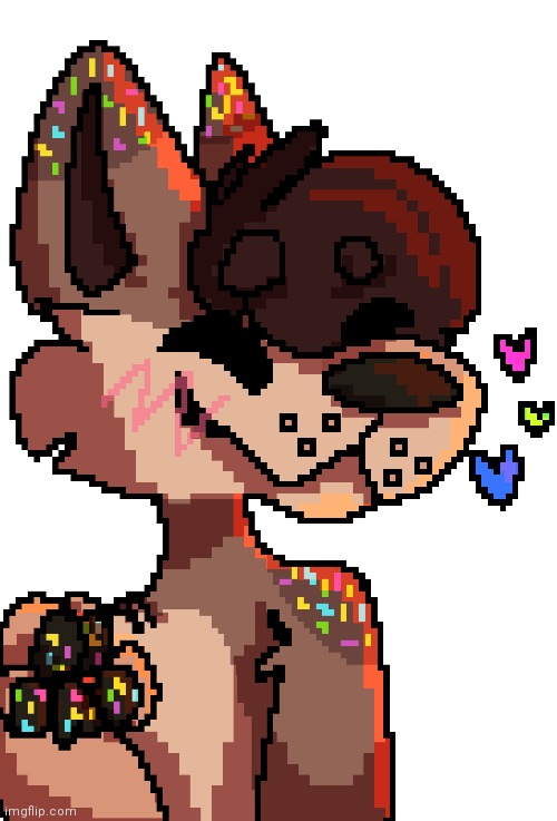 Pixel art of a Polysexual donut | made w/ Imgflip meme maker