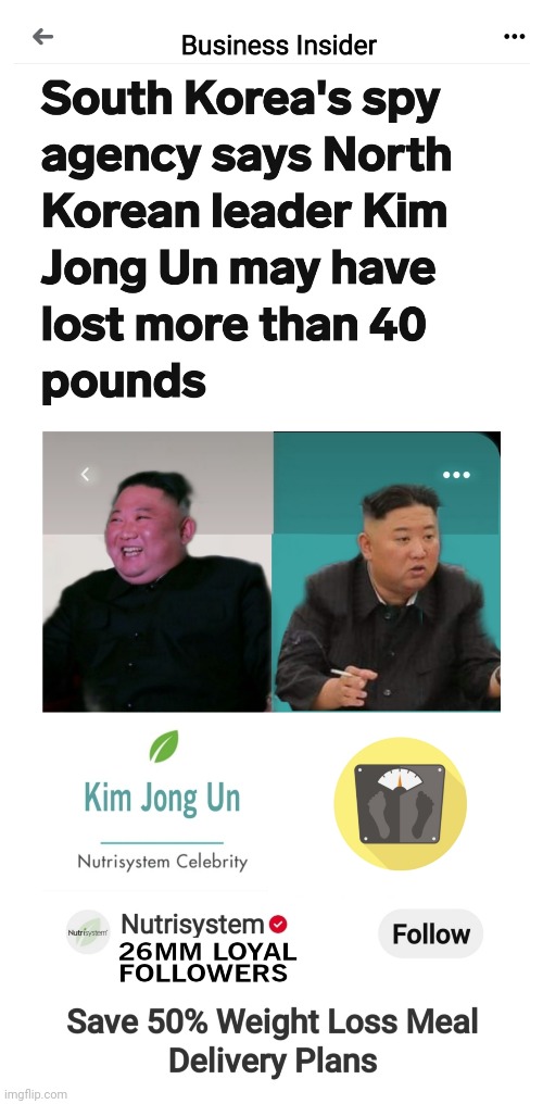 Nutrisystem's Newest Success Story | image tagged in kim jong un,dictator,communist,marie osmond | made w/ Imgflip meme maker