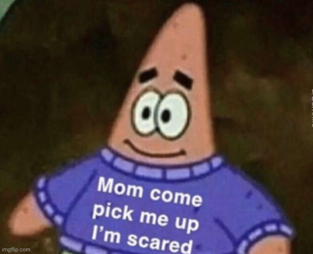 Mom come pick me up I'm scared | image tagged in mom come pick me up i'm scared | made w/ Imgflip meme maker