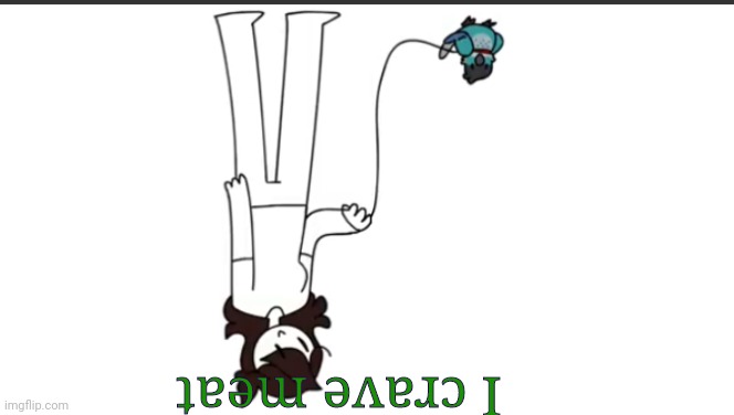 Jaiden walking Ari | I crave meat | image tagged in jaiden walking ari | made w/ Imgflip meme maker