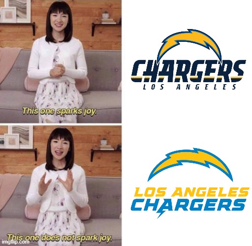 Stop Simplifying Logos!! | image tagged in this one sparks joy,memes,nfl | made w/ Imgflip meme maker