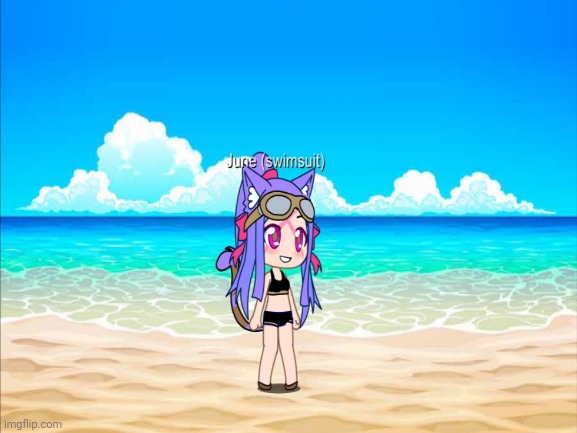 June on her swimsuit | made w/ Imgflip meme maker