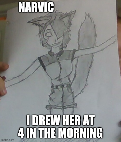 e | NARVIC; I DREW HER AT 4 IN THE MORNING | made w/ Imgflip meme maker