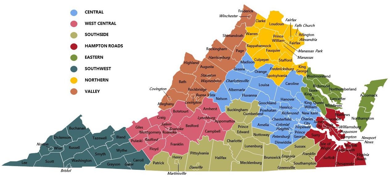 A map of Virginia | image tagged in virginia,darmug | made w/ Imgflip meme maker