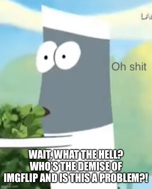 Skinny oh shit | WAIT, WHAT THE HELL?
WHO’S THE DEMISE OF IMGFLIP AND IS THIS A PROBLEM?! | image tagged in skinny oh shit | made w/ Imgflip meme maker