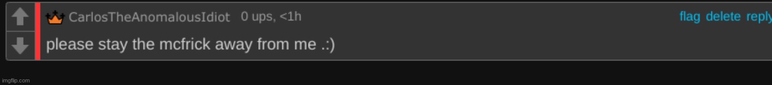 Please stay the McFrick away from me .:) | image tagged in please stay the mcfrick away from me | made w/ Imgflip meme maker