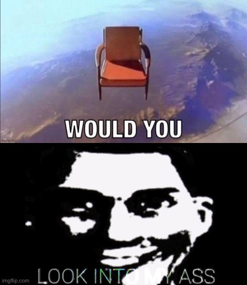 Would you look into my ass | made w/ Imgflip meme maker