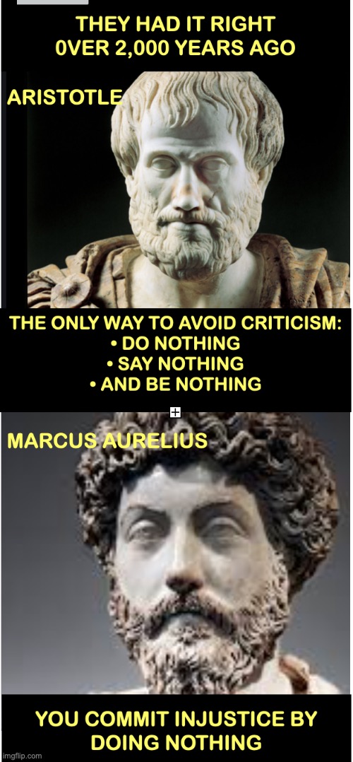 Aristotle was right | image tagged in injustice | made w/ Imgflip meme maker