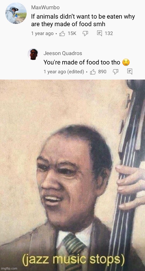 Holy music begins | image tagged in jazz music stops,funny,memes | made w/ Imgflip meme maker